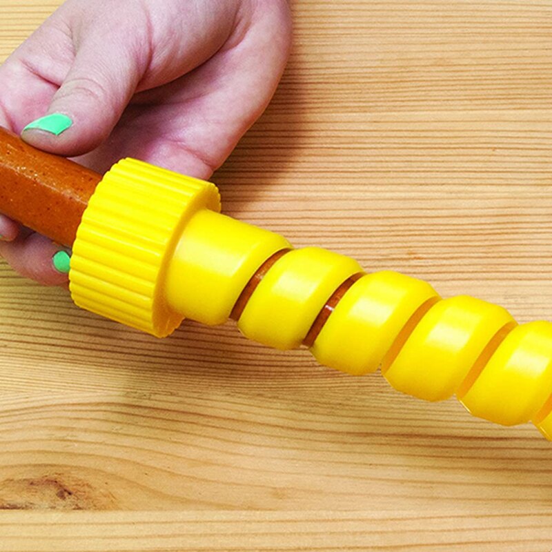 Cortador de salchichas en espiral, herramienta para asar y cortar verduras y frutas, accesorios de cocina