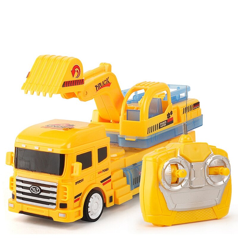 Camión de juguete excavadora de construcción con sonido y luz juguetes para niños escala 1:24