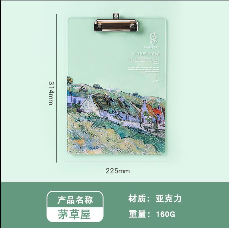 Cartoons Series Writing Board Clip Stationery A4 Paper Acrylic Pad Splint Transparent School Supplies: 2