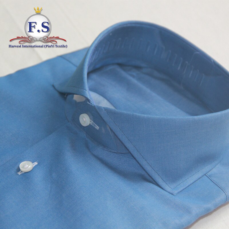 Dostosowane dżinsowa cutaway kołnierz mężczyźni sukienka koszula z długim rękawem