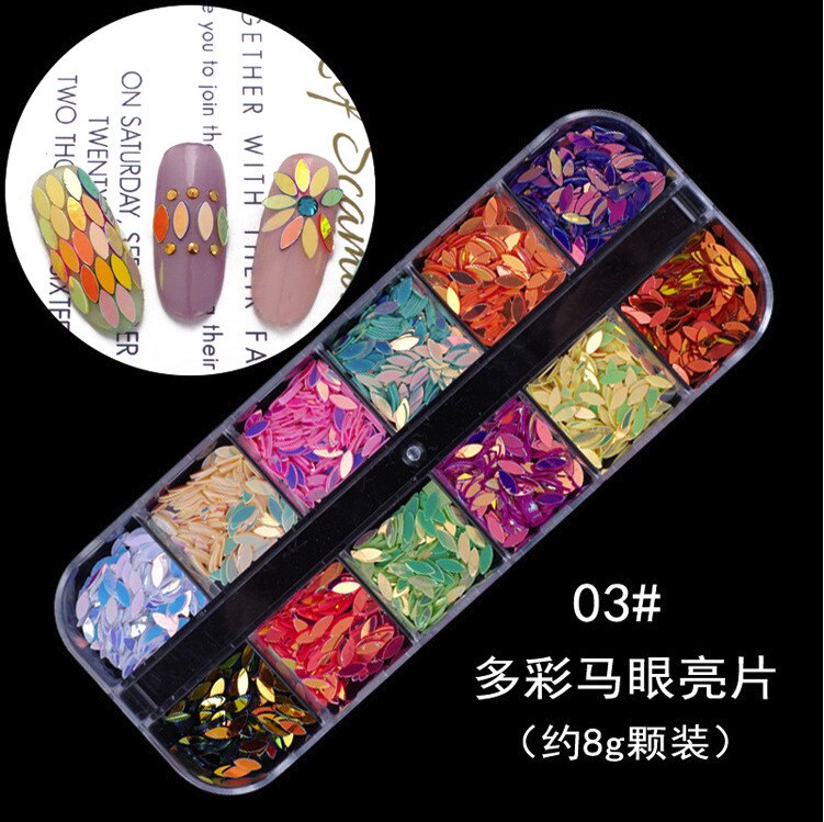 3D ongle cristal strass paillettes métal diamant Sequin Technique manucure ongle Art déco Nail Art bijoux: 03