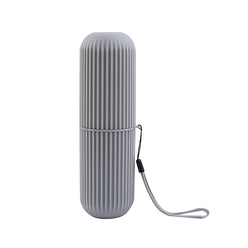 Travel Portable Toothbrush Box Plastic Dust Proof Toothbrush Holder Case Cup Toothpaste Organizer Toothbrushes Protector Holder: grey