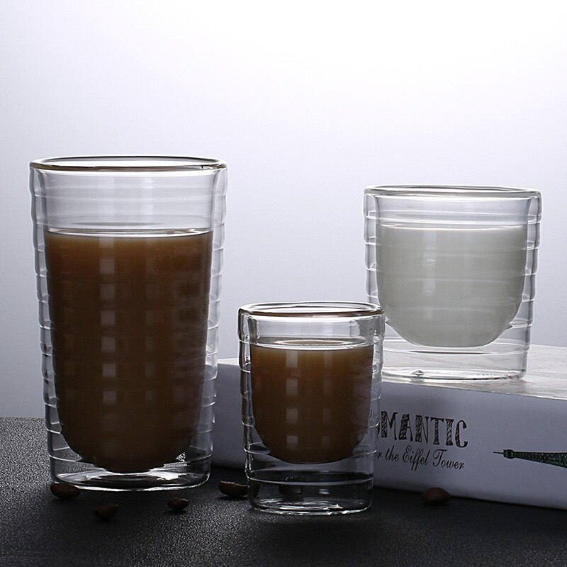 Tasse à café Nespresso en verre à Double paroi, résistante à la chaleur, isolante transparente, sans plomb