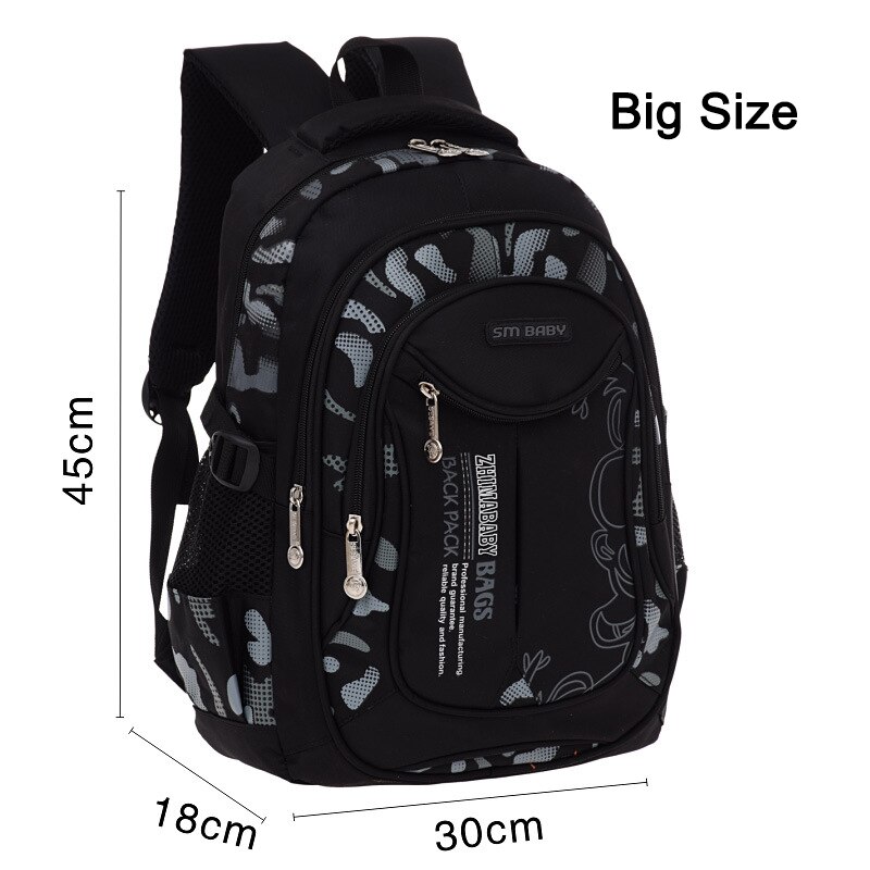 Men's Backpack Schoolbag Waterproof Backpack Students School Bags for Boys and Girls Shoulder Ultralight Casual Travel Backpack: Gray Big