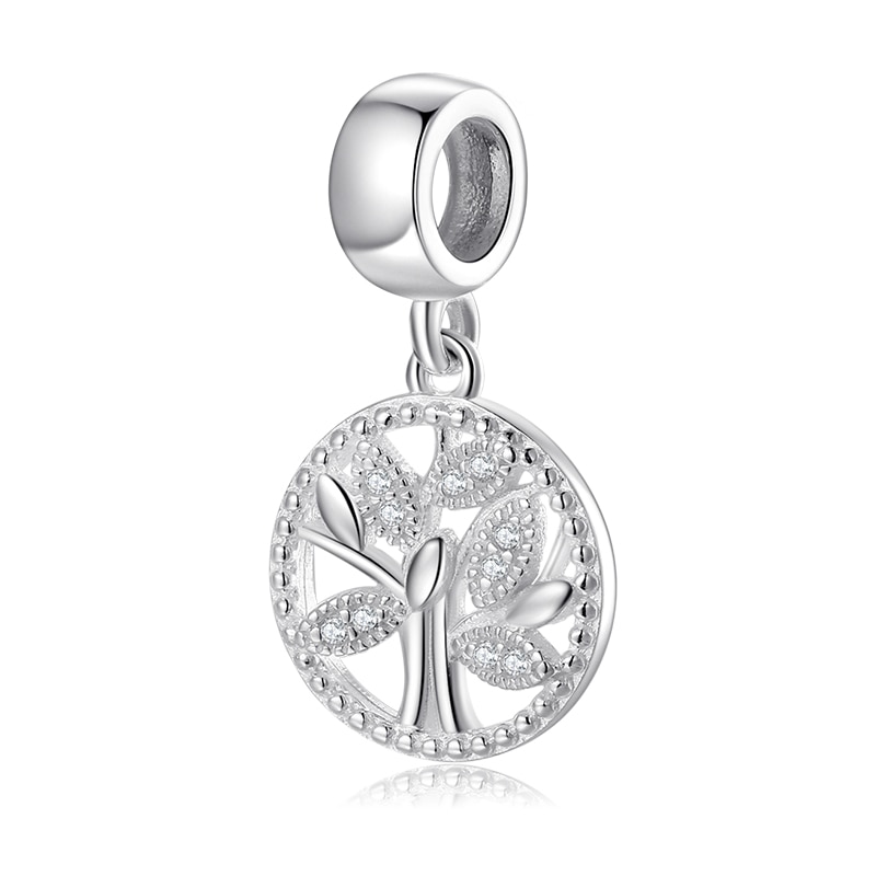 Arbre de vie fait avec amour et cœur, pour la fabrication de bijoux, breloques en émail de , argent 925 original