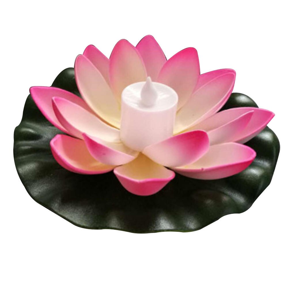 1 Pcs LED Romantic Lotus Lamps Electronic Candle Colorful Lotus Lamp Water Floating Candle Light Birthday Wedding Party Decor