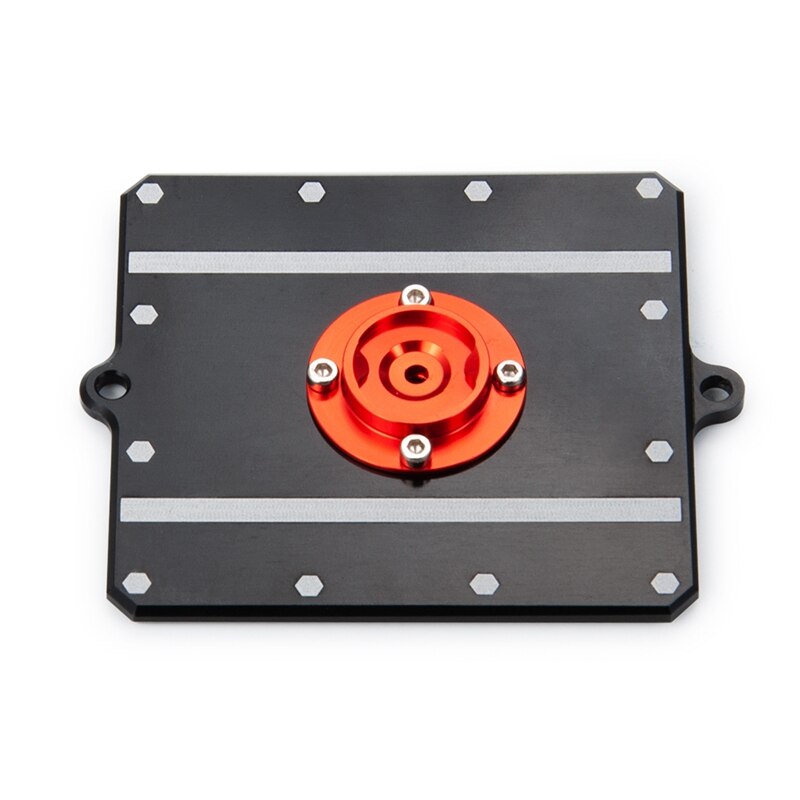 Cnc Metalen Apparatuur Box Ontvanger Cover Plate Voor 1/10 Rc Crawler Auto Axiale Wraith 90048 90053 RR10