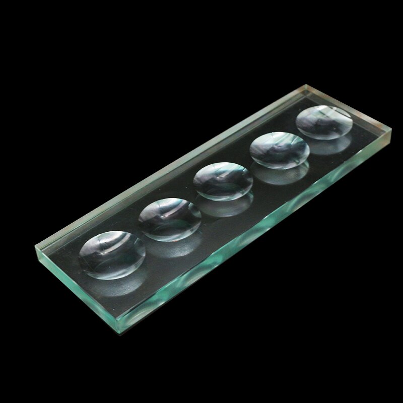 Tobogán de microscopio biológico de cristal, 5mm de grosor, 5 tobogán redondo cóncavo en blanco para investigación biológica, detección de líquidos, 1 unidad