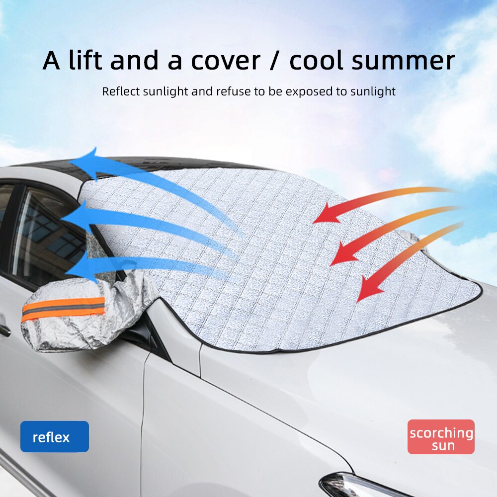 Car Snow Cover Car Cover Windshield Sunshade Outdoor Waterproof Anti Ice Frost Auto Protector Winter Automobiles Exterior Cover