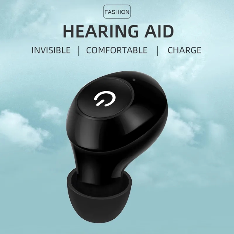 Rechargeable inner-ear stealth hearing aid hearing loss assistive audio amplifier