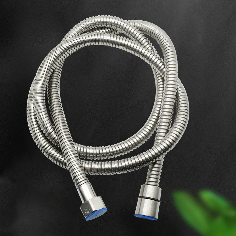 1.5M G1/2 Water Inlet Pipe Black Stainless Shower Head Hose Bathroom Shower Hose Fittings Replacement Soft Water Pipe