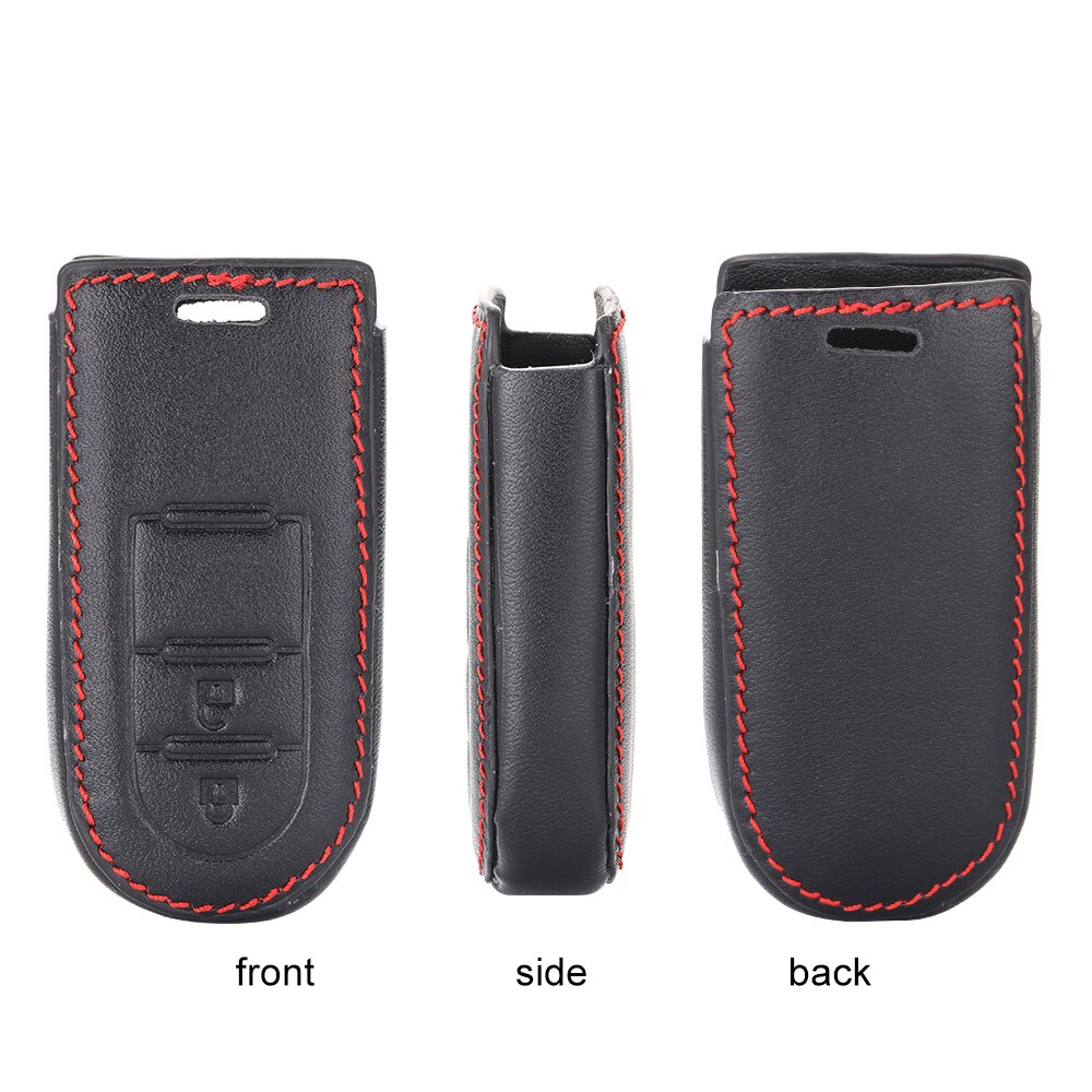Top Layer Leather Car Key Cover for Toyota Rush Daihatsu Tanto LA600S LA800S LA610S Perodua Smart Keys Case 2 Buttons Keychain