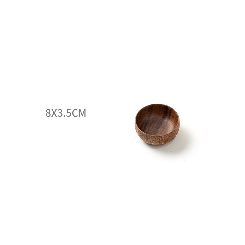 Whole Wood Tableware Unbreakable Lovesickness Wood Circular Solid Wood Pan Plate Fruit Dishes Saucer Tray Dessert Dinner Plate: 8cm