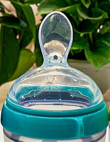 Drinken Siliconen Vervanging Speen Baby Fles Pp Handvatten Voor Comotomo Flessen: Spoon teat PP Cyan