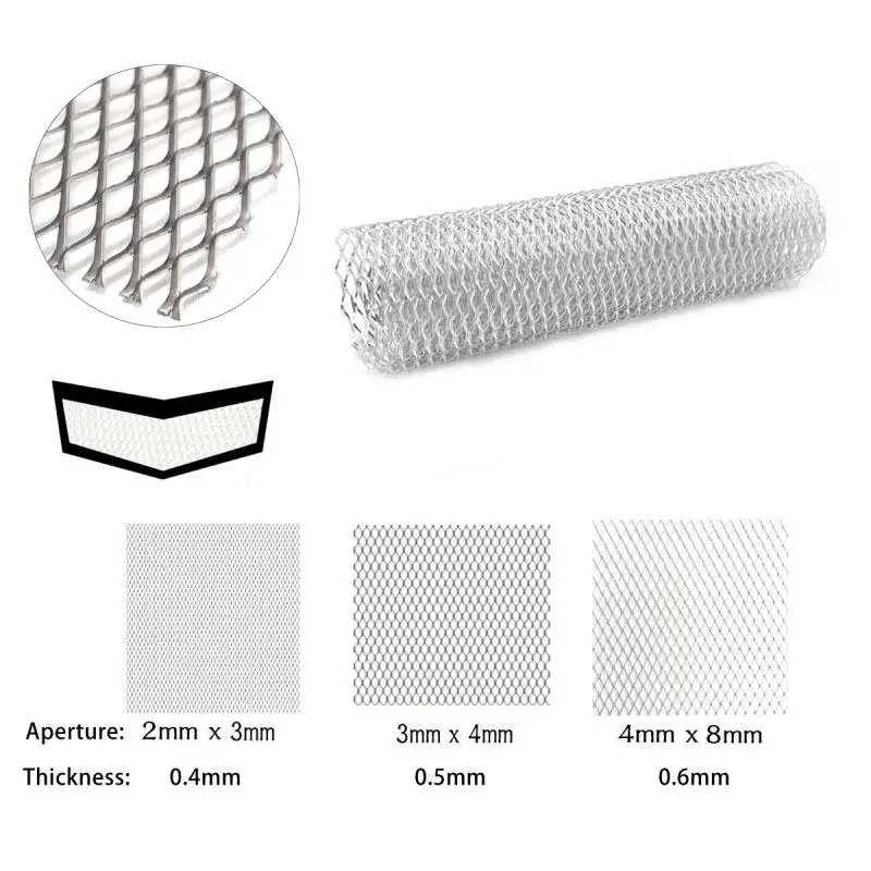 25X20cm 1pcs Sheets Aluminium Modelling Mesh Fine Medium And Coarse Appox Car Grill Mesh Sturdy Metal Mesh