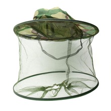 Anti-mosquito Bee Bug Insect Fly Masker Cap Hat met Head Net Mesh Gezicht Bescherming Outdoor Vissen Apparatuur (camouflage)