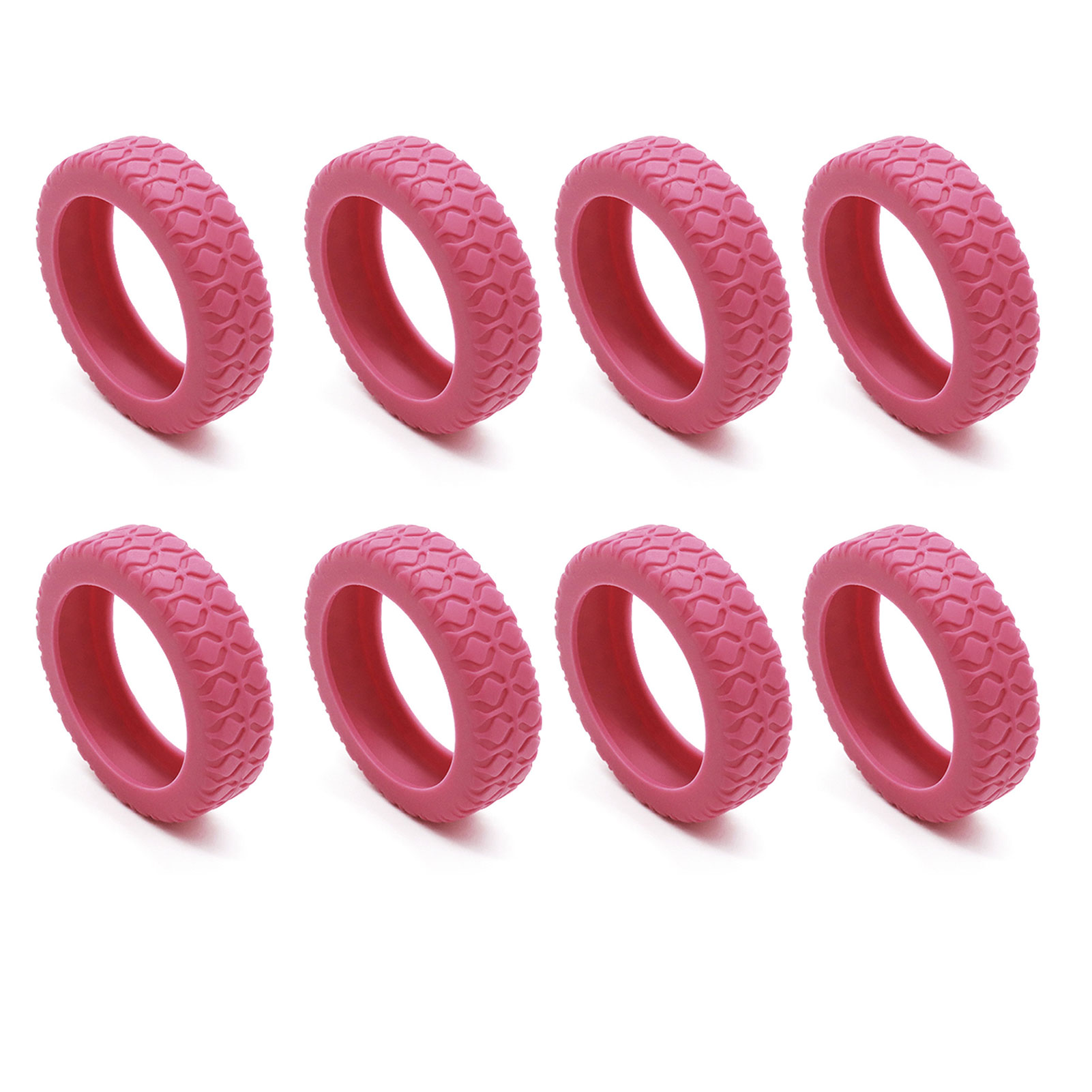 Luggage Compartment Wheel Protection Cover Wear Resistant Silicone Protection Cover For Suitcase/Office Chair Caster: L / Pink