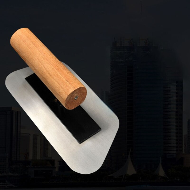 Professionelle Finishing Kelle Trapez Edelstahl Verputzen Maurerkellen mit Holzgriff für Fliesen Boden Wand Zement