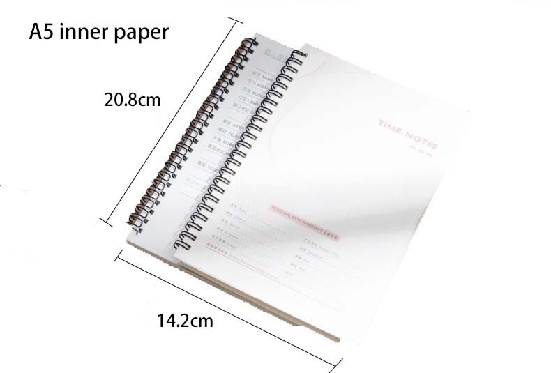 Carnet de notes de bureau, carnet de notes remplaçable, carnet de notes, Journal intime, feuille lâche, multifonction, à spirale, comme: inner sheets