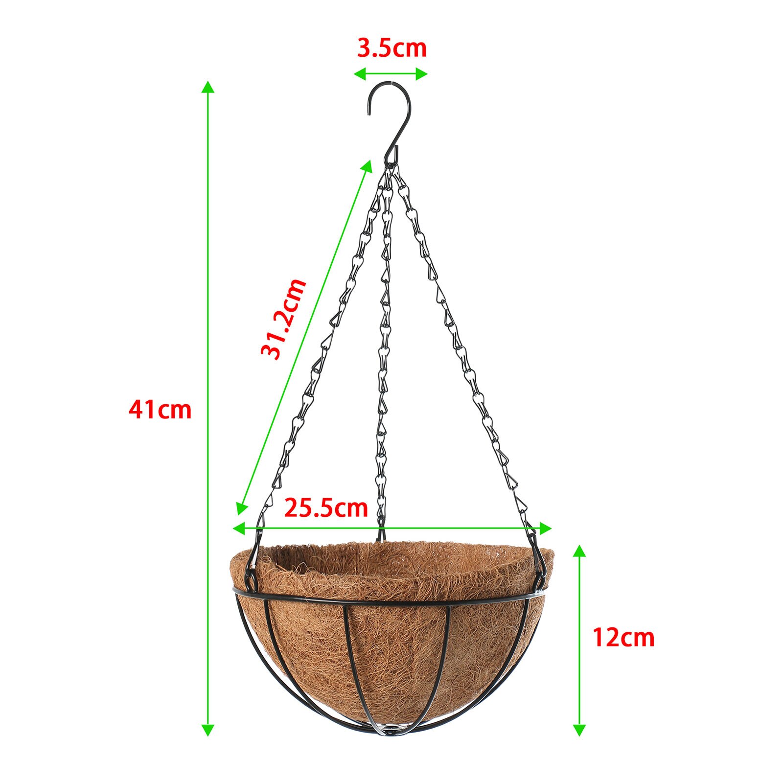 Maceta de coco ecológica para el hogar, cesta colgante, caja de almacenamiento para plantas y flores, estilo Original: 10