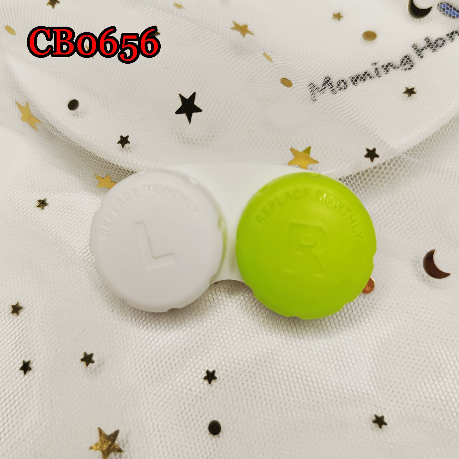 Candy Color Contact Lens Case Pocket Box Convenient Travel Box for Lenses Container CB0656: Green