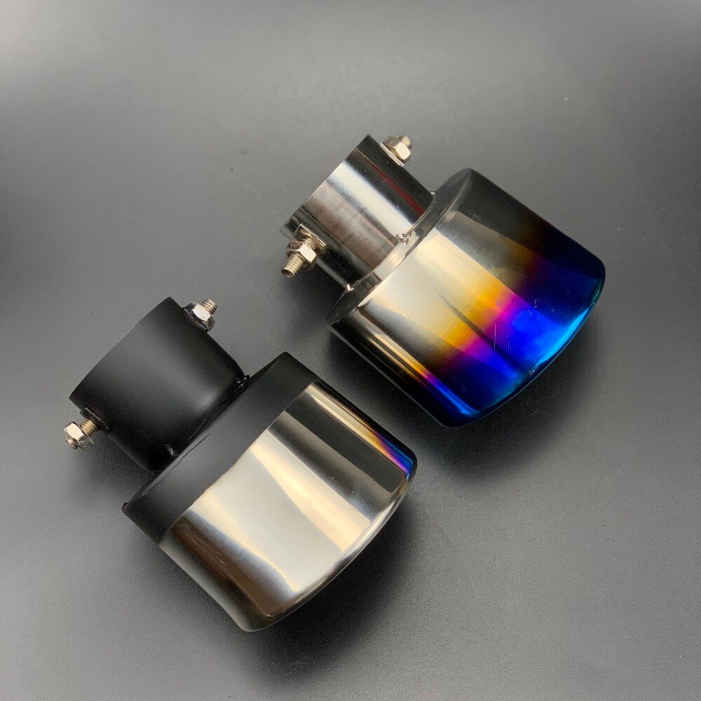 Universal Car Exhaust Pipes Twin Tail Pipes Auto Exhaust Pipe Rear Pipe Exhaust System Car Products Auto Accessories