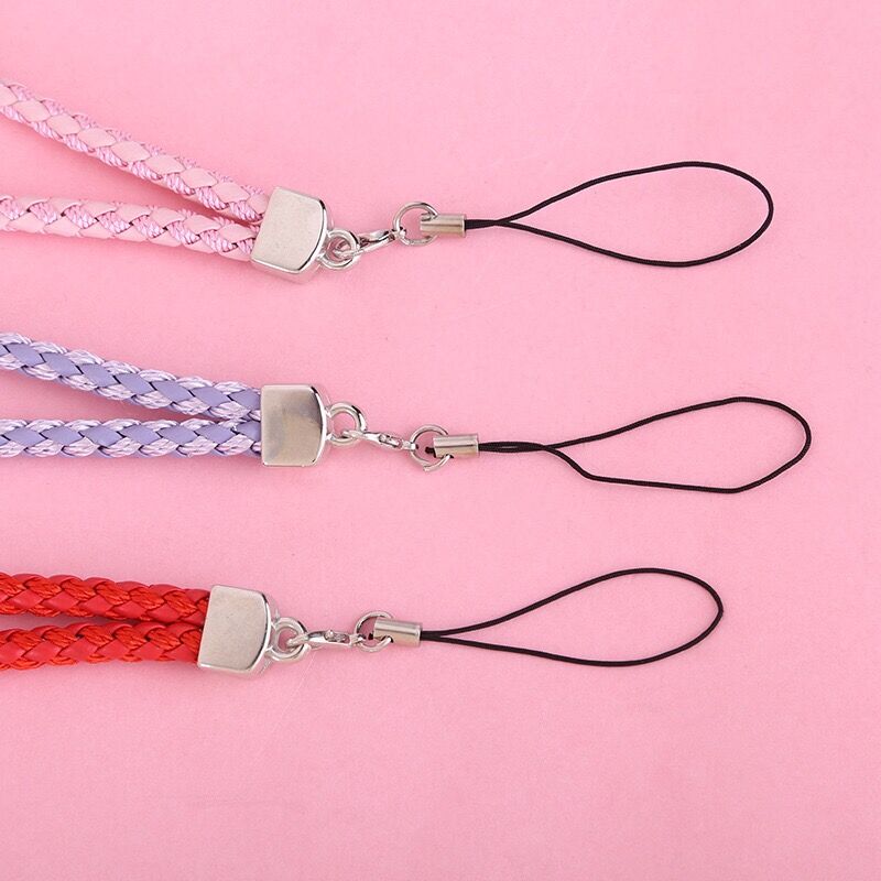 Correa de cuero para la muñeca para colgar llaves, cordón para llaves, tarjeta de identificación, USB, cordón para teléfono móvil, iPhone 7, 8 Plus