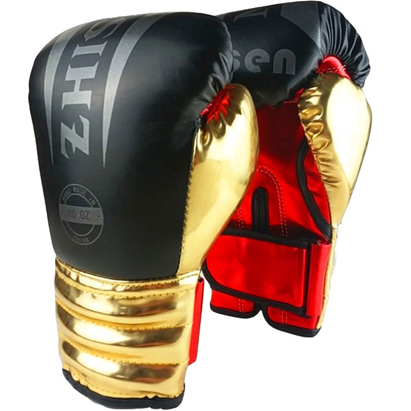 10 oz mma kick luvas de boxe couro do plutônio karate muay thai guantes para kickboxing sparring equipamentos de treinamento de perfuração