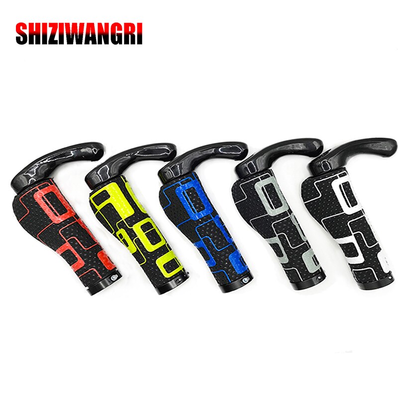 Promend-Manillar de fibra de ante para bicicleta de montaña, cubierta de manillar, manillar de bicicleta, extremo de barra, bloqueo de aluminio antideslizante, 1 par