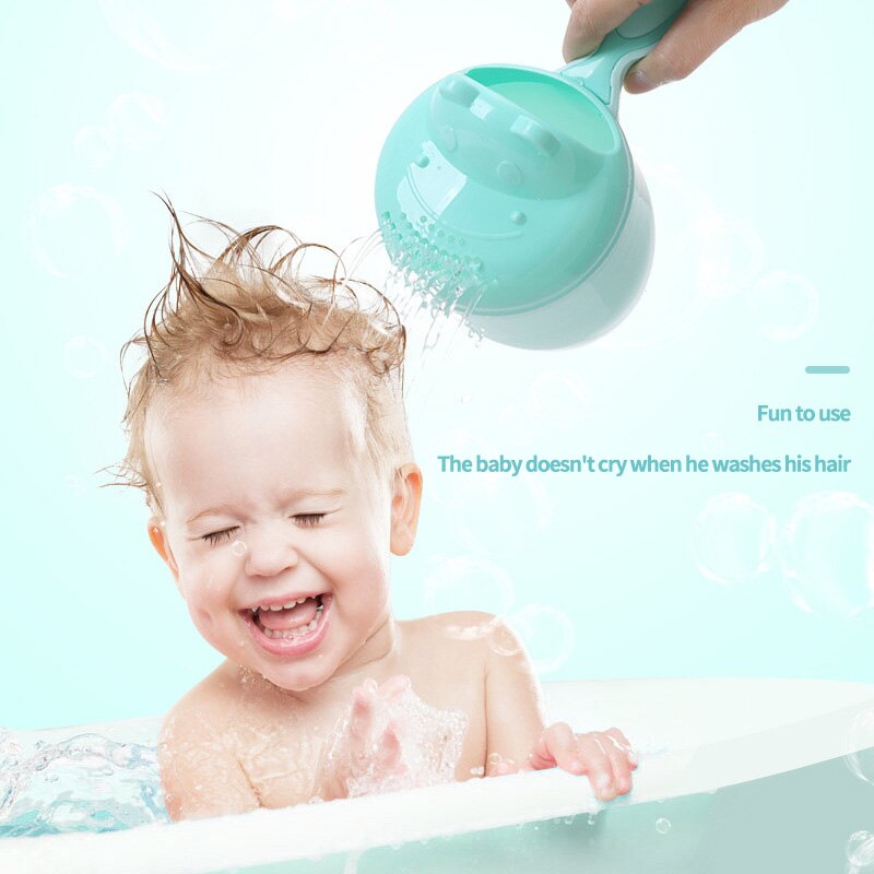 Tegneserie kop baby ske brusebad vand svømning hoved vanding flaske baby brusebad vand ske ske bad vask – Grandado