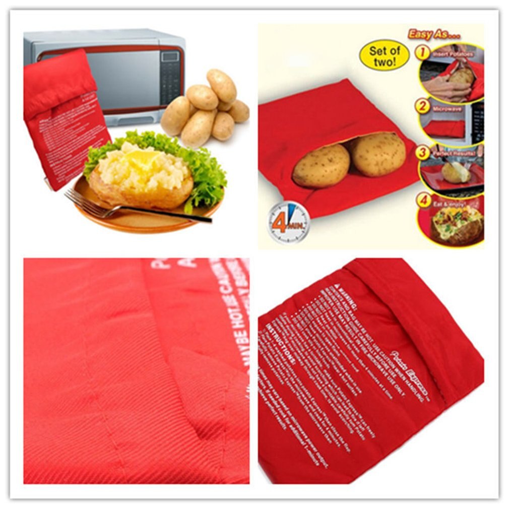 Washable Potato Bag Microwave Oven Potato Bag Roasted Potatoes Microwave Oven Baking Bag Cooking Tool Kitchen Accessories