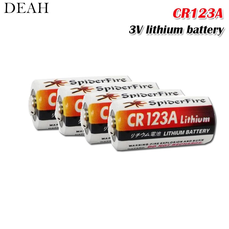 4pcs Lithium battery CR123 CR 123A CR17345 16340 cr123a 3v Non-rechargeable Batteries for Camera Gas meter primary dry battery