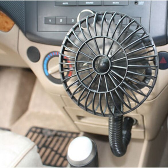 Ventilateur Portable pour caravane noir 12V | Mini ventilateur de voiture, refroidissement automatique, refroidisseur, allume-cigare, avec ventouse