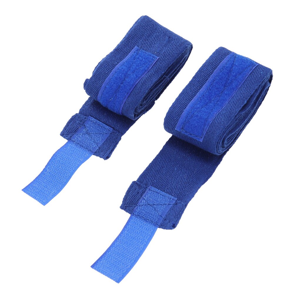 1 Pair of 2.5M Cotton Boxing Bandage Wrist Straps Sport Strap Boxing Bandage Hand Protection (Blue)