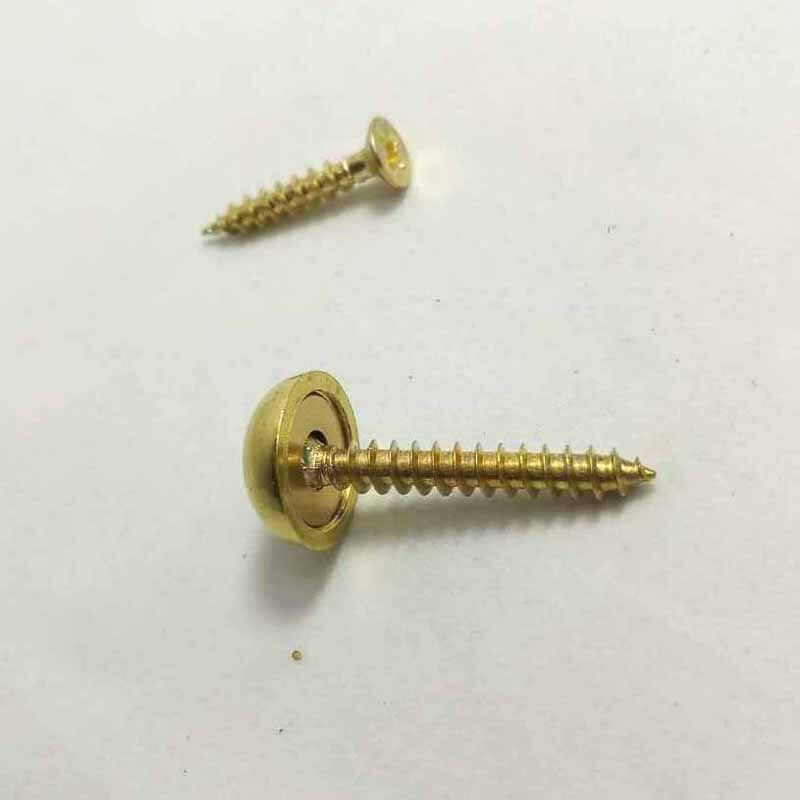 10 PCS Antique Pure copper Screw Cover Decorative Nail mirror Fixing Screws Fittings Brass Screw Cover
