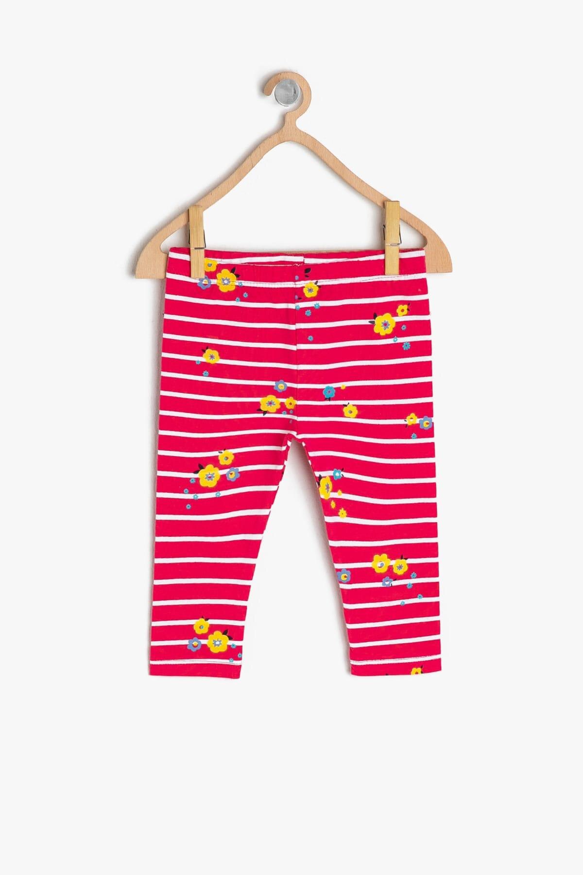 Koton kids Red Baby Girl Printed Leggings