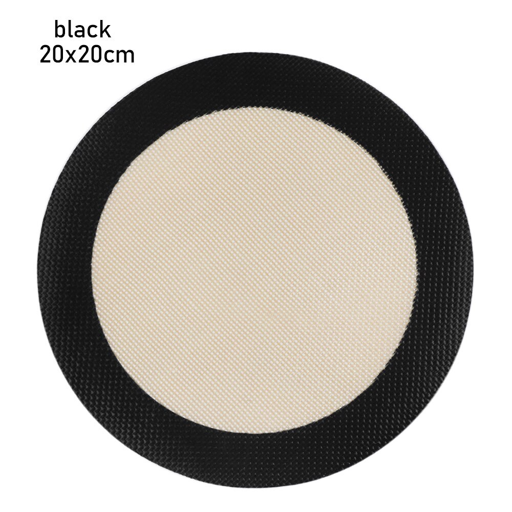 DIY Baking Pastry Silicone Mat For Cookie Bread Biscuits Puff Nonstick Baking Heat Resistant Mat Oven Sheet Liner Kitchen Tools: 20x20cm	black