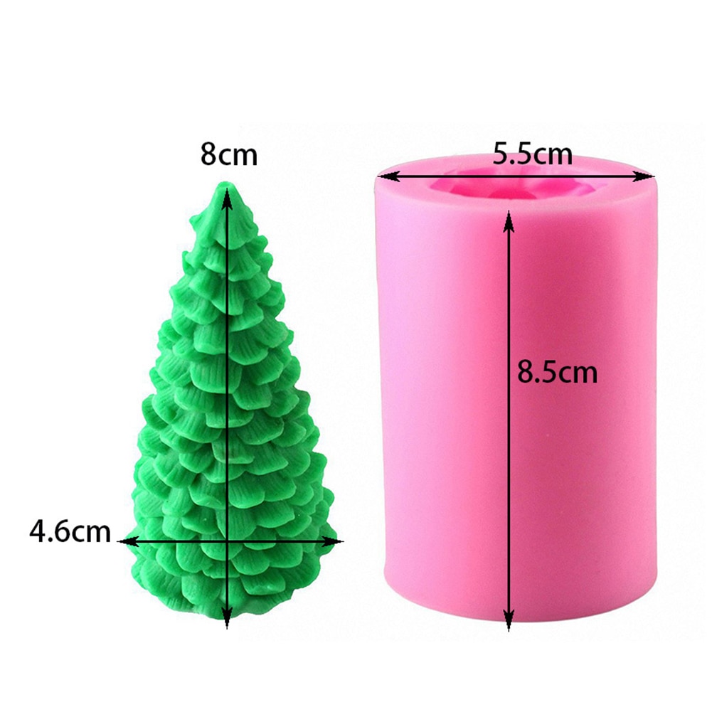 Stampi per sapone per albero di natale 3D strumenti per decorare torte al cioccolato stampo in silicone per fondente da forno forma di stampo in silicone per sapone fatto a mano fai-da-te