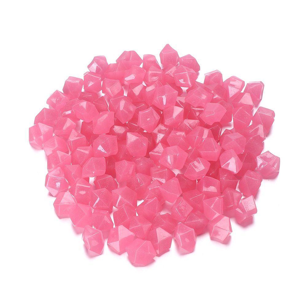 Pierre de résine lumineuse en forme irrégulière 14mm, 300 pièces/paquet, pierres colorées de décoration pour jardin et aquarium: Color  14