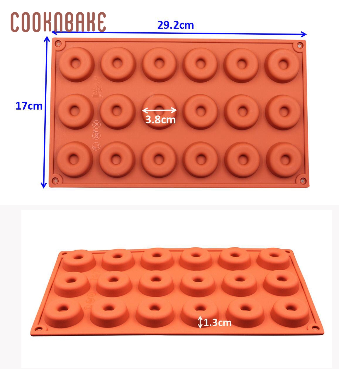 Baker depå silikon fyrkantig mousse tårtform mini munk muffin cupcake kex bakverktyg tvål harts ljus gips: Scm -001-1-1pc