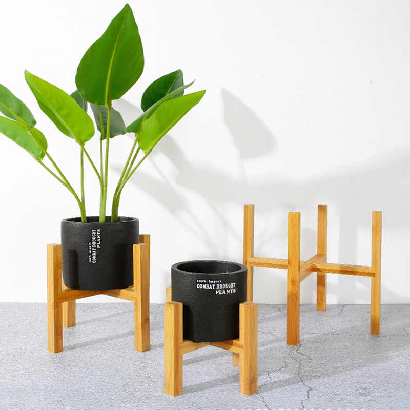Support de bonsaï autoportant maison balcon bois support de Pot de fleur avec coussinet de pied Surface lisse étagère moderne FP8