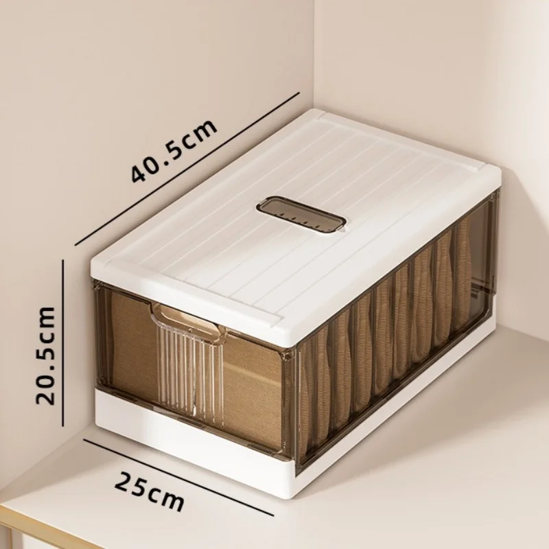 Großraum Kleidung Veranstalter Haushalts schrank geschichtet ausziehbare Trennwand Organizer Box faltbare Staub hose Organizer Box: Orange