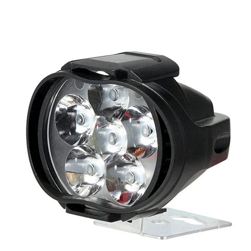 6LED 12V Motorfiets Koplampen Wit Super Heldere Werken Front Light 1500LM LED Scooters Spotlight Motor Mistlampht