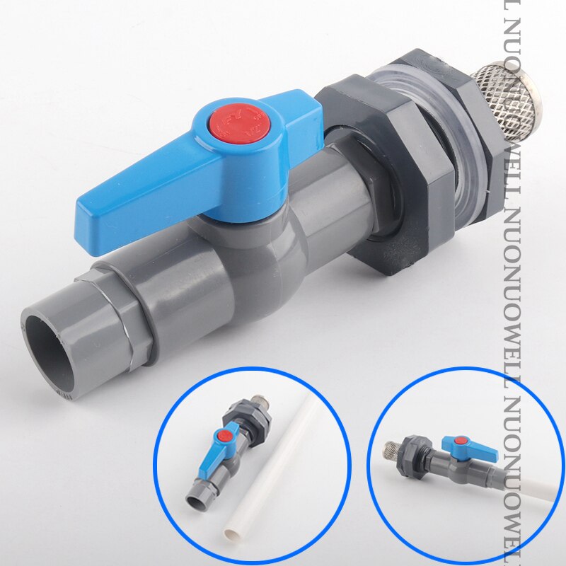 20 25 32 mm 1/2 "~ 1" PVC Water Tank Joint Filte Combination Valve Water Aquarium Fish Tank Connection DIY Combination Suit