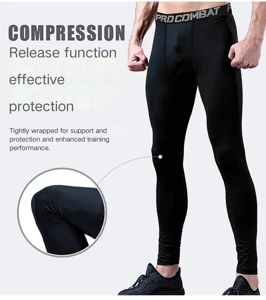 Kompresjonsbukser herre tights kjølige og tørre leggings sportsundertøy løpetights atletisk trening aktive bukser s-xxxxl