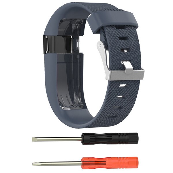 For Fitbit Charge HR Replacement Watch Strap Silicone Watchband for Fitbit Charge HR Activity Tracker Metal Buckle Wrist Band: Rock Cyan / S