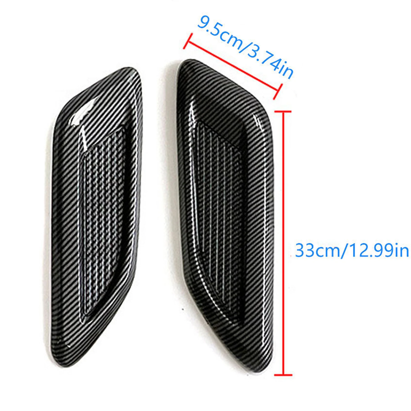 ABS Universal Car Air Flow Intake Hood Scoop Vent Bonnet Decor Cover Center Side Air Outlet Tuning Hood Auto Exterior Accessory: Dark Grey