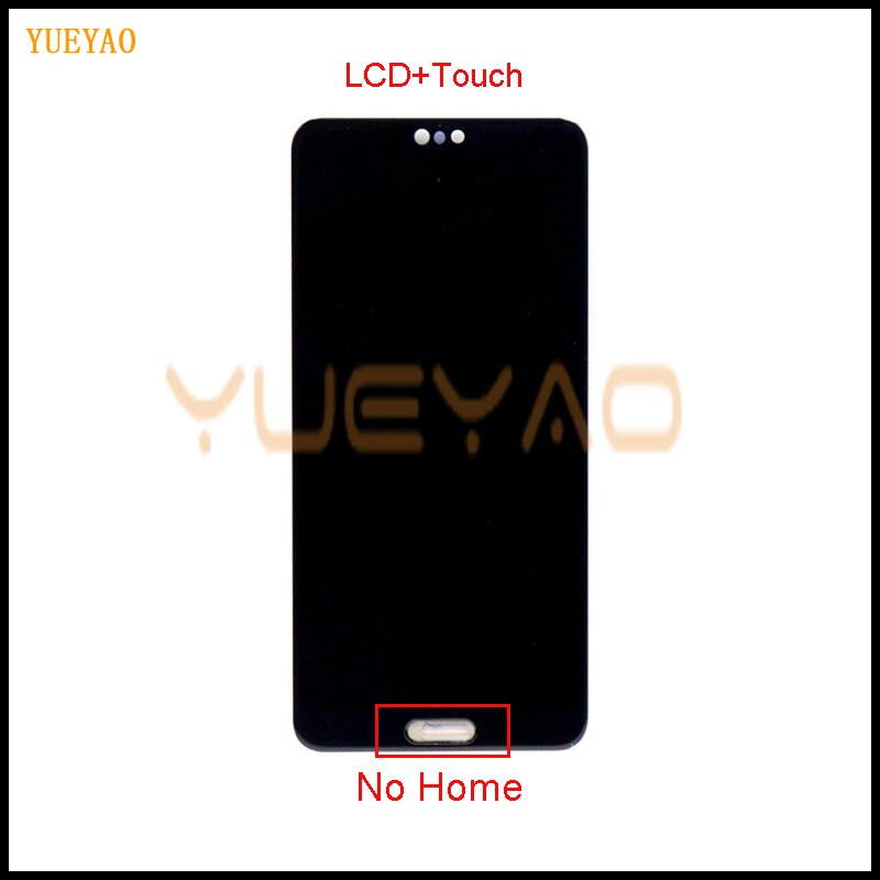 5.8 "Voor Huawei P20 Lcd Touch Screen Digitizer Vergadering Eml L29 L22 L09 AL00 Voor Huawei P20 Lcd met Frame Behuizing: LCDNoHome Black