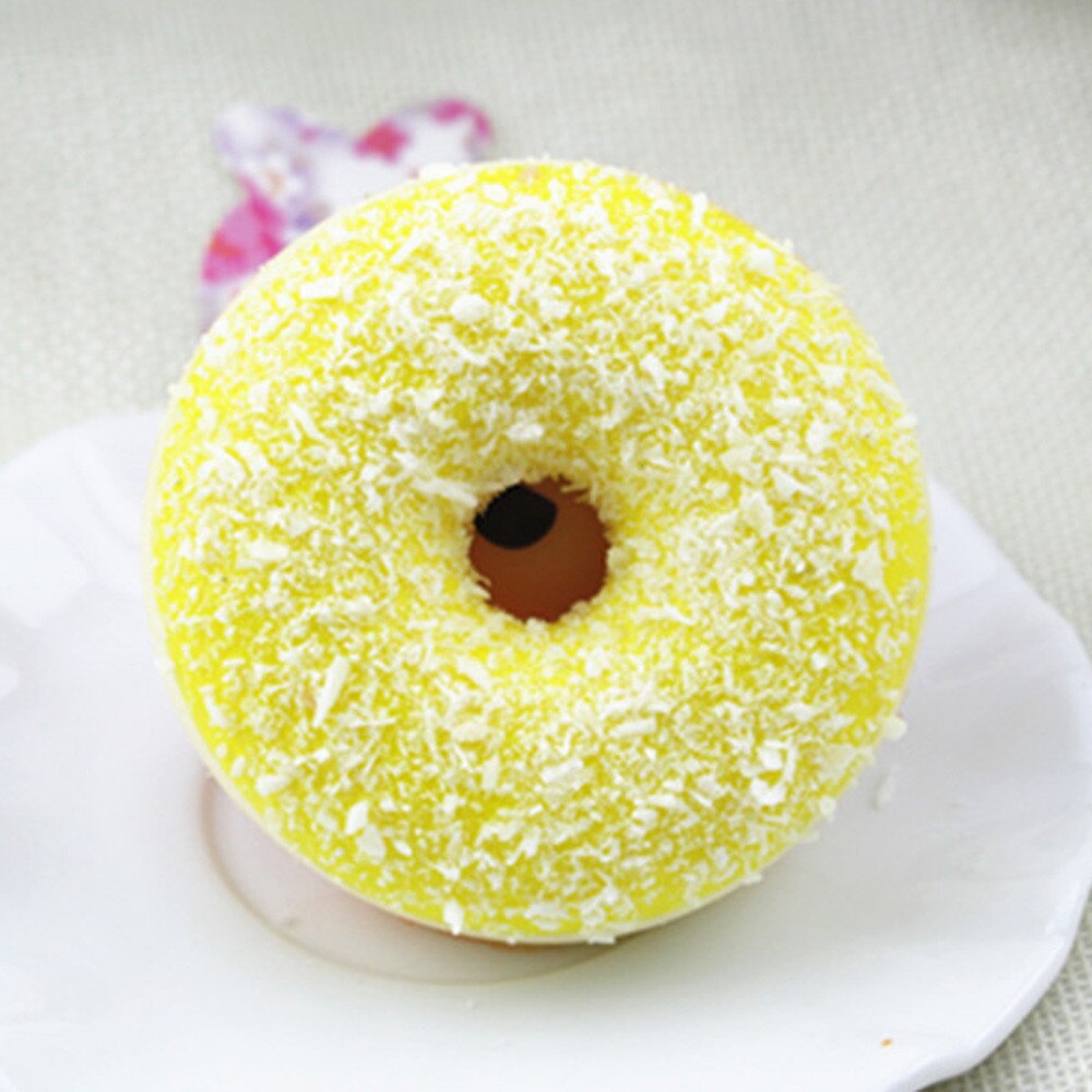 Simulatie Leuke Donut Squishy Squeeze Toy Stress Reliever Zachte Kleurrijke Donut Geurende Langzaam Stijgende Speelgoed Kawaii Briefpapier