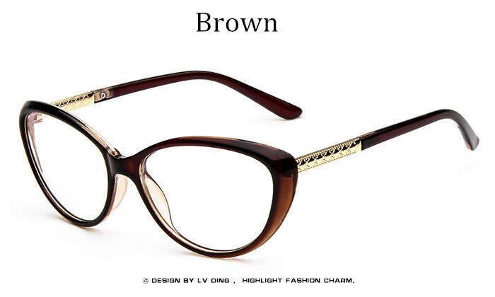 Kvinner kattøyer stilige briller briller nærsynthet brille lite ansikt lilla gradient ramme klare linser vinrød bredde 135 mm: Brun
